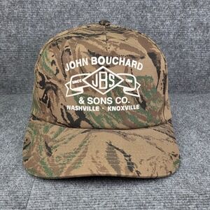 John Bouchard Hat‎ Cap Mens Snapback Brown Camo Hunt Fish Hike Camp Outdoors